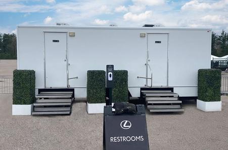 10 Stall Mobile Restroom Trailer Rental For Weddings & Large Events